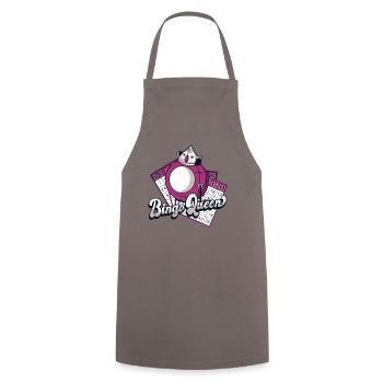 Bingo Queen Professional Caller Daubers Bingo - Cooking Apron - grey - Front - AI Model Male 185 dark (185cm)