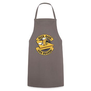 Biersäcke und -bretter Sitzsack Spielbretter Cornhole - Kochschürze - Grau - Vorne - AI Model Male 185 dark (185cm)
