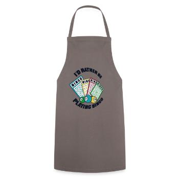 Je préfère jouer au bingo Professional Caller - Tablier de cuisine - gris - Devant - AI Model Male 185 dark (185cm)