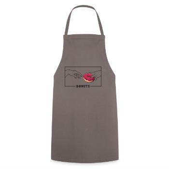 Michelangelo Création d’Adam Donuts Beignet - Tablier de cuisine - gris - Devant - AI Model Male 185 dark (185cm)