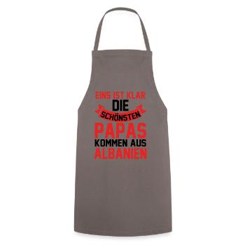 Albanian Albanian Dad Father Albania - Cooking Apron - grey - Front - AI Model Male 185 dark (185cm)