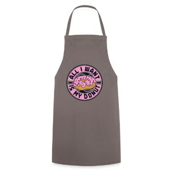 Alles, was ich will, ist mein Donut-Donut-Maker glasiert - Kochschürze - Grau - Vorne - AI Model Male 185 dark (185cm)