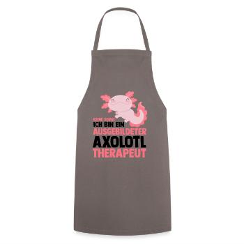 Axolotl - Kochschürze - Grau - Vorne - AI Model Male 185 dark (185cm)