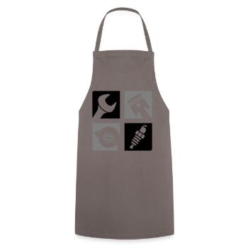 Clé à piston Turbo Bougie d’allumage Emblème - Tablier de cuisine - gris - Devant - AI Model Male 185 dark (185cm)