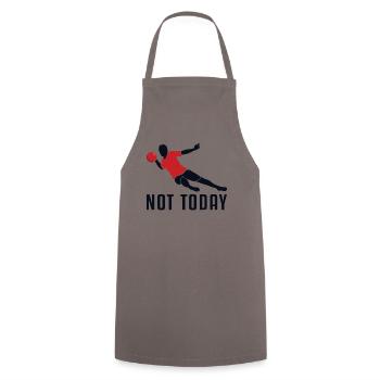 Not Today Game Prisonball Team Player Dodgeball - Cooking Apron - grey - Front - AI Model Male 185 dark (185cm)