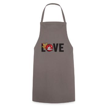Dodgeball Love Prisonball Team Game Player - Cooking Apron - grey - Front - AI Model Male 185 dark (185cm)