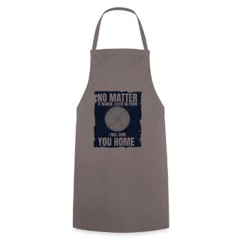 I Will Send You Home Game Prisonball Team Player - Cooking Apron - grey - Front - AI Model Male 185 dark (185cm)