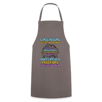 Daycare Leavers Back to School School Child Enrollment - Cooking Apron - grey - Front - AI Model Male 185 dark (185cm)