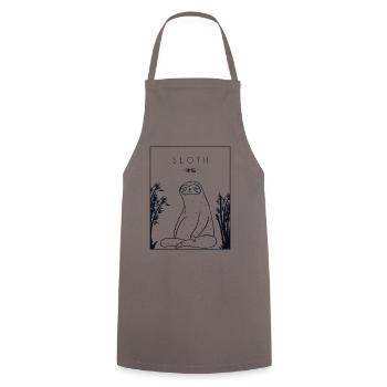 Paresseux Hanzi chinois Pilosa à gorge brune - Tablier de cuisine - gris - Devant - AI Model Male 185 dark (185cm)