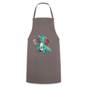 Dragon Dragon Enfant Enfants Glace Bébé - Tablier de cuisine - gris - Devant - AI Model Male 185 dark (185cm)