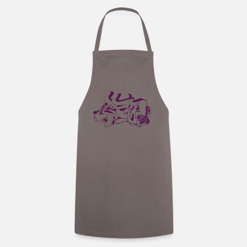 Conception de graffiti abstrait - Tablier de cuisine - gris