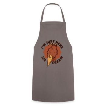Juste ici pour les amateurs de glaces - Tablier de cuisine - gris - Devant - AI Model Male 185 dark (185cm)