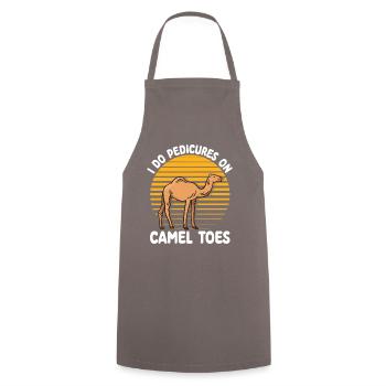 Camel Toes Pédicure Humour T-shirt - Tablier de cuisine - gris - Devant - AI Model Male 185 dark (185cm)