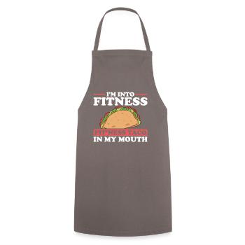 Fitness Taco In My Mouth T-shirt - Tablier de cuisine - gris - Devant - AI Model Male 185 dark (185cm)
