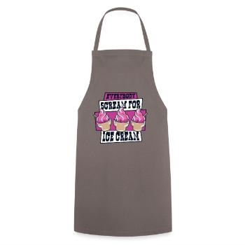 Alle schreien nach Eismaschine Gelato Liebhaber - Kochschürze - Grau - Vorne - AI Model Male 185 dark (185cm)