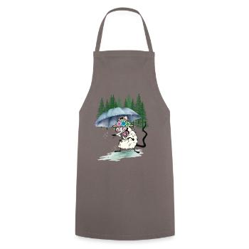 Rain Umbrella Kids Child Rat Forest Hike - Cooking Apron - grey - Front - AI Model Male 185 dark (185cm)
