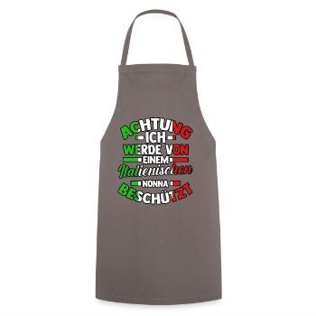 Italia Italiener Oma Nonna Italienisch Italien - Kochschürze - Grau - Vorne - AI Model Male 185 dark (185cm)