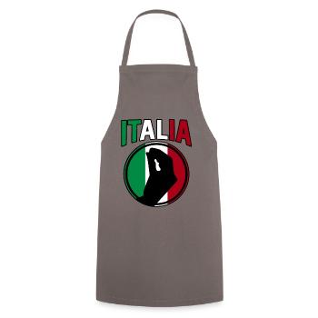 Italia Italiener Italienisch Italien - Kochschürze - Grau - Vorne - AI Model Male 185 dark (185cm)