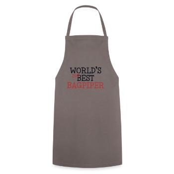 World's Second Best Bagpiper Blowpipe Player - Cooking Apron - grey - Front - AI Model Male 185 dark (185cm)