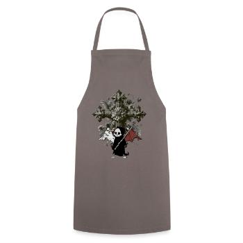 Halloween Croix Croix Crucifix Occulte Spirituel - Tablier de cuisine - gris - Devant - AI Model Male 185 dark (185cm)