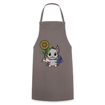 Chauve-souris jardinier jardin tournesol enfants enfant - Tablier de cuisine - gris - Devant - AI Model Male 185 dark (185cm)