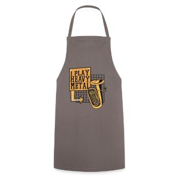Je joue du heavy metal Euphoniste Euphoniste Joueur - Tablier de cuisine - gris - Devant - AI Model Male 185 dark (185cm)