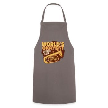 World's Okayest Euphonium Player Euphonist Player - Cooking Apron - grey - Front - AI Model Male 185 dark (185cm)