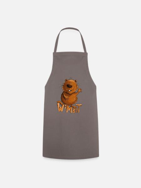 Kleiner Wombat - Kochschürze - Grau