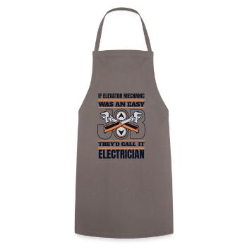 Easy Job They'd Call It Electrician Repair - Cooking Apron - grey - Front - AI Model Male 185 dark (185cm)