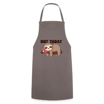 Not Today Folivora Brown-Throated Pilosa Lover - Cooking Apron - grey - Front - AI Model Male 185 dark (185cm)