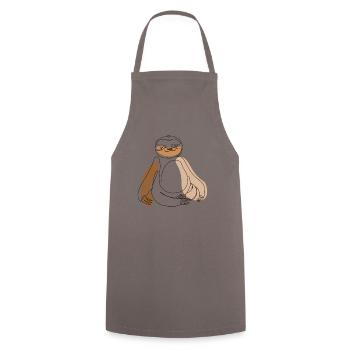 Lineart Pilosa folivora Chien d’amour à gorge brune paresseux - Tablier de cuisine - gris - Devant - AI Model Male 185 dark (185cm)