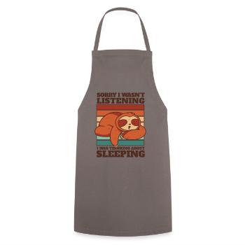 Was Thinking About Sleeping Pilosa Folivora Lover - Cooking Apron - grey - Front - AI Model Male 185 dark (185cm)