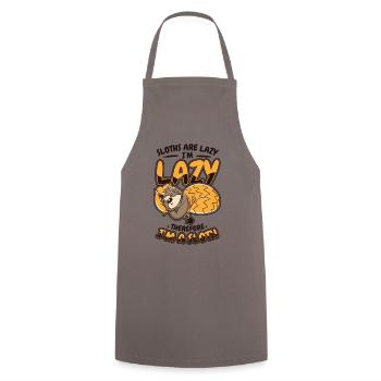 Sloths Are Lazy I'm Lazy Therfore I'm A Sloth - Cooking Apron - grey - Front - AI Model Male 185 dark (185cm)