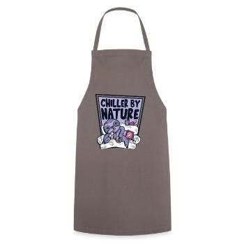 Chiller By Nature Brown-Throated Pilosa Folivora - Cooking Apron - grey - Front - AI Model Male 185 dark (185cm)