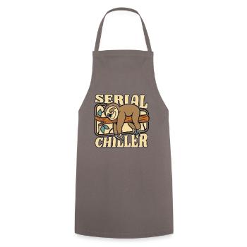 Serial Chiller Folivora Brown-Throated Pilosa - Cooking Apron - grey - Front - AI Model Male 185 dark (185cm)