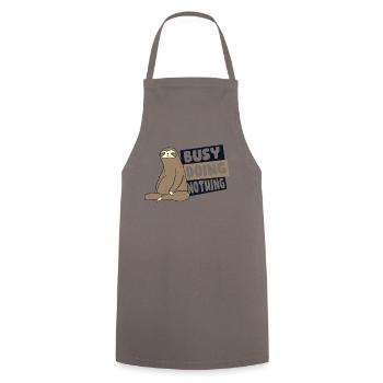 Busy Doing Nothing Brown-Throated Pilosa Folivora - Cooking Apron - grey - Front - AI Model Male 185 dark (185cm)