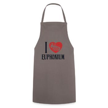 J’adore Euphonium Instrument Euphonist - Tablier de cuisine - gris - Devant - AI Model Male 185 dark (185cm)