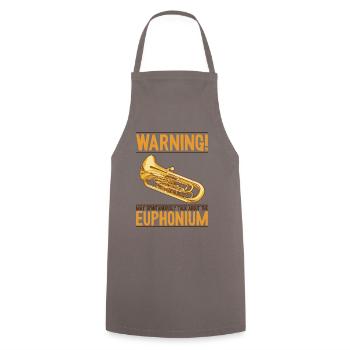 May Spontaneously Talk About Euphonium Euphonist - Cooking Apron - grey - Front - AI Model Male 185 dark (185cm)