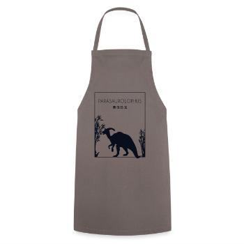 Parasaurolophus Chinese Hanzi Dinosaur Lover - Cooking Apron - grey - Front - AI Model Male 185 dark (185cm)