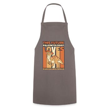 This Future Paleontologist Loves Dinosaur - Cooking Apron - grey - Front - AI Model Male 185 dark (185cm)