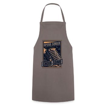 Like A Regular Singer But More Choir-Some Lover - Cooking Apron - grey - Front - AI Model Male 185 dark (185cm)