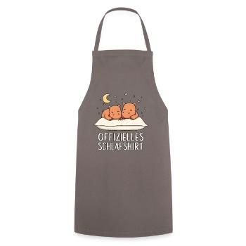 Paire officielle de chemises de pyjama Hippo - Tablier de cuisine - gris - Devant - AI Model Male 185 dark (185cm)