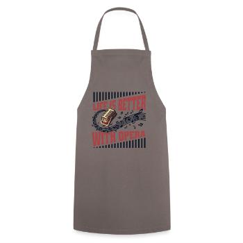 Life Is Better With Opera Opera House Vocalist - Cooking Apron - grey - Front - AI Model Male 185 dark (185cm)