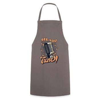 See You Tune Opéra House Chanteur Ténor Chanteur - Tablier de cuisine - gris - Devant - AI Model Male 185 dark (185cm)