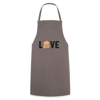 Pancake Love Recipes Griddlecake Flapjack Pancake - Cooking Apron - grey - Front - AI Model Male 185 dark (185cm)