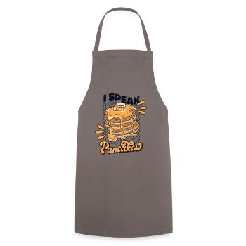 I Speak Pancakes Recettes Flapjack Griddlecake - Tablier de cuisine - gris - Devant - AI Model Male 185 dark (185cm)