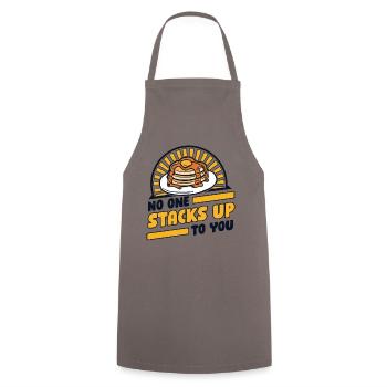 Personne ne s’empile jusqu’à vous Recettes Griddlecake - Tablier de cuisine - gris - Devant - AI Model Male 185 dark (185cm)
