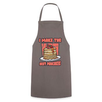 I Make The Best Pancakes Recipes Flapjack Pancake - Cooking Apron - grey - Front - AI Model Male 185 dark (185cm)