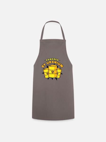 Powered By Uranium Energy Uranium Operator - Cooking Apron - grey