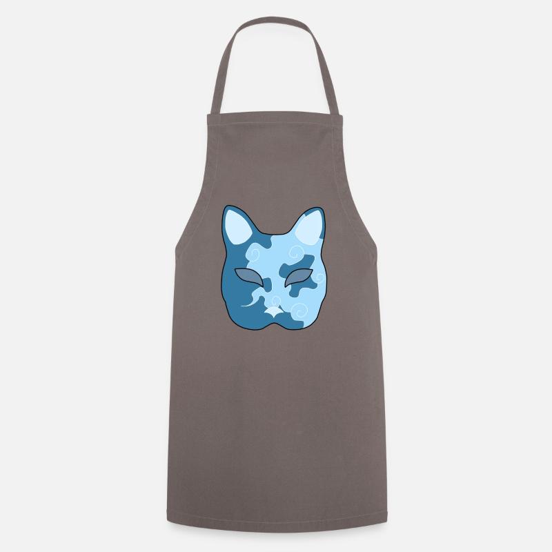 Clouds Neko Mask - Cooking Apron - grey